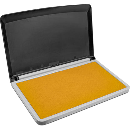 MaxMark Large Premium Dark Yellow Ink Stamp Pad - 3.5" x 6.25" - Quality Felt Pad