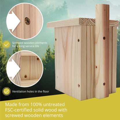 Wildlife Heart I Bird Nestheline Deals Made of Solid Wood - Screwed, Nesting Boxes for Birds, Nesting Box red throats, Bird House Incubator for Birds, birded Box Weatherproof