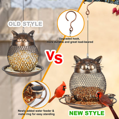 Bird Feeders for Outdoors, Heavy Duty Metal Wild Bird Feeder, Finch Bird Feeder Sparrow Birdfeeder for Garden Yard Hanging Decor