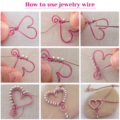 Anezus 18 Gauge Jewelry Wire for Jewelry Making, Anezus Craft Wire Tarnish Resistant Copper Beading Wire for Jewelry Making Supplies and Crafting (18 Gauge, Rose Gold)
