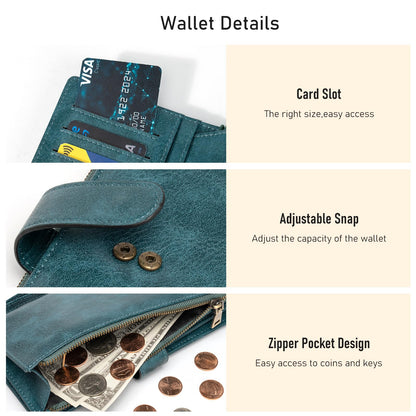 XINNSTAR Womens Wallet RFID Blocking Large Capacity Credit Card Holder Long Purses for Women with Wristlet Pocket ID Window