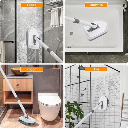 4 in 1 Shower Scrubber Cleaning Brush, Tub and Tile Scrubber