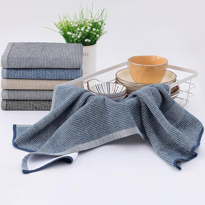 Homaxy Premium Kitchen Towels, Large Cotton Kitchen Hand Towels, Flat and Terry