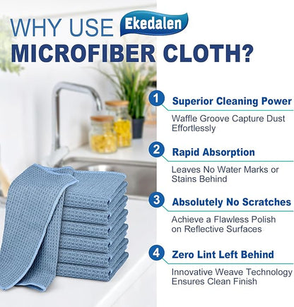 Microfiber Cleaning Cloth Waffle Weave