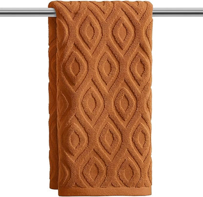 Artoid Mode 1 Pc Caramel 3D Diamond Grid Jacquard Hand Towels
