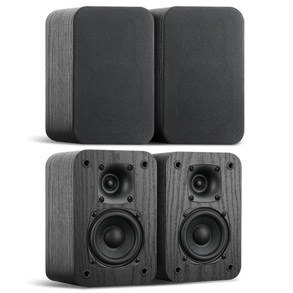 Saiyin 5.0 Home Theater System, 230w Peak Power HiFi Surround Sound Speakers with Stereo Surround Sound and Classic Rretro Wood Grain for TV/PC, Passive, Amplifier Required (Cable Not Included)
