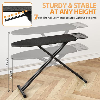 APEXCHASER Ironing Board Full Size, Iron Board and Ironing Board Set Height