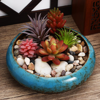Toddmomy 2pcs Cute Flower Pot with Drainage Ceramic Succulent Planter Bowl Indoor Plant Pot Planter