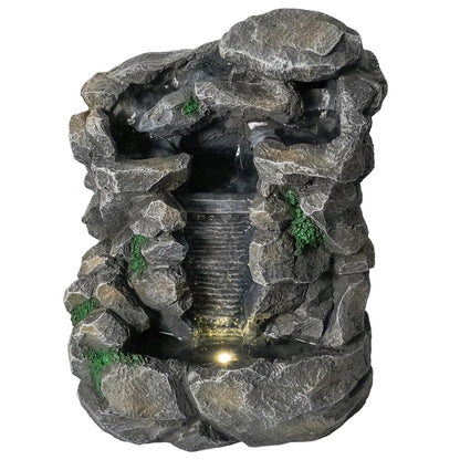 WZAPPKEW Waterfall Fountain Indoor Water Fall Theme Tabletop Zen Fountain for Home Decor Desk Fountain for Relaxation Meditation(Waterfall)
