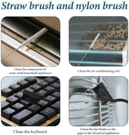 15pcs Crevice Cleaning Brush, Hard Bristle Brushes, Grout Cleaner Brush