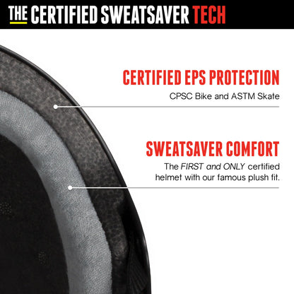 Triple Eight Certified Sweatsaver Helmet for Skateboarding, BMX, Roller Derby, Roller Skating, Inline Skating, Scooter and Bike