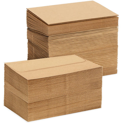 Blank Kraft Paper Cards & Envelopes - 4 x 6 in, 100-Pack - For Wedding Invitations & Birthday Greetings - DIY Card Making Supplies