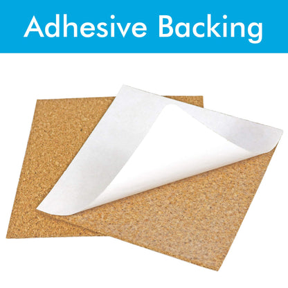 50 Pack Self-Adhesive Cork Squares 4 x 4 Inches Cork Tiles Backing Sheets for Coasters and DIY Crafts