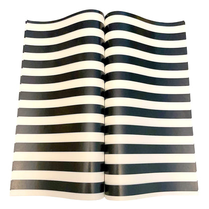 Suiwen 150 Black and White Striped Wax Paper, Food Wrap, Greaseproof, Waterproof, 25*22cm, 150 Sheets