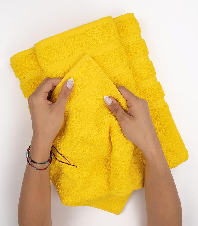 American Soft Linen Luxury 4 Piece Bath Towel Set, 600 GSM 100% Cotton Turkish