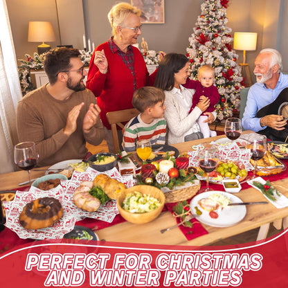 Tenceur 150 Pcs Christmas Wax Paper Sheets Parchment Deli Wraps Tissue Paper Baking Cookies Sandwich Decorative Wax Sheets Food Basket Liner Greaseproof Supplies(Red Reindeer)