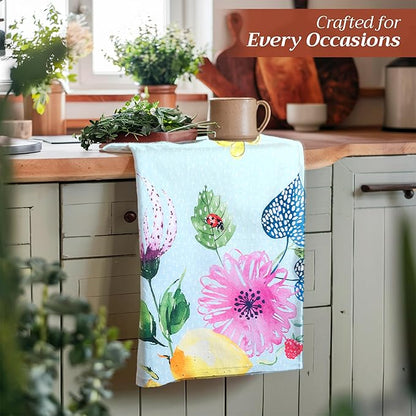 Maison d' Hermine Kitchen Towels Set of 3 100% Cotton 27.50" x 20" Reusable