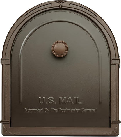Architectural Mailboxes Bellevue Galvanized Steel Post Mount Mailbox, Compatibility Code G, 5591RZ-10, Rubbed Bronze, Large Capacity