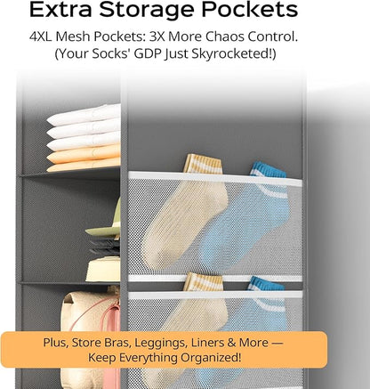Extra Deep Hanging Closet Organizer
