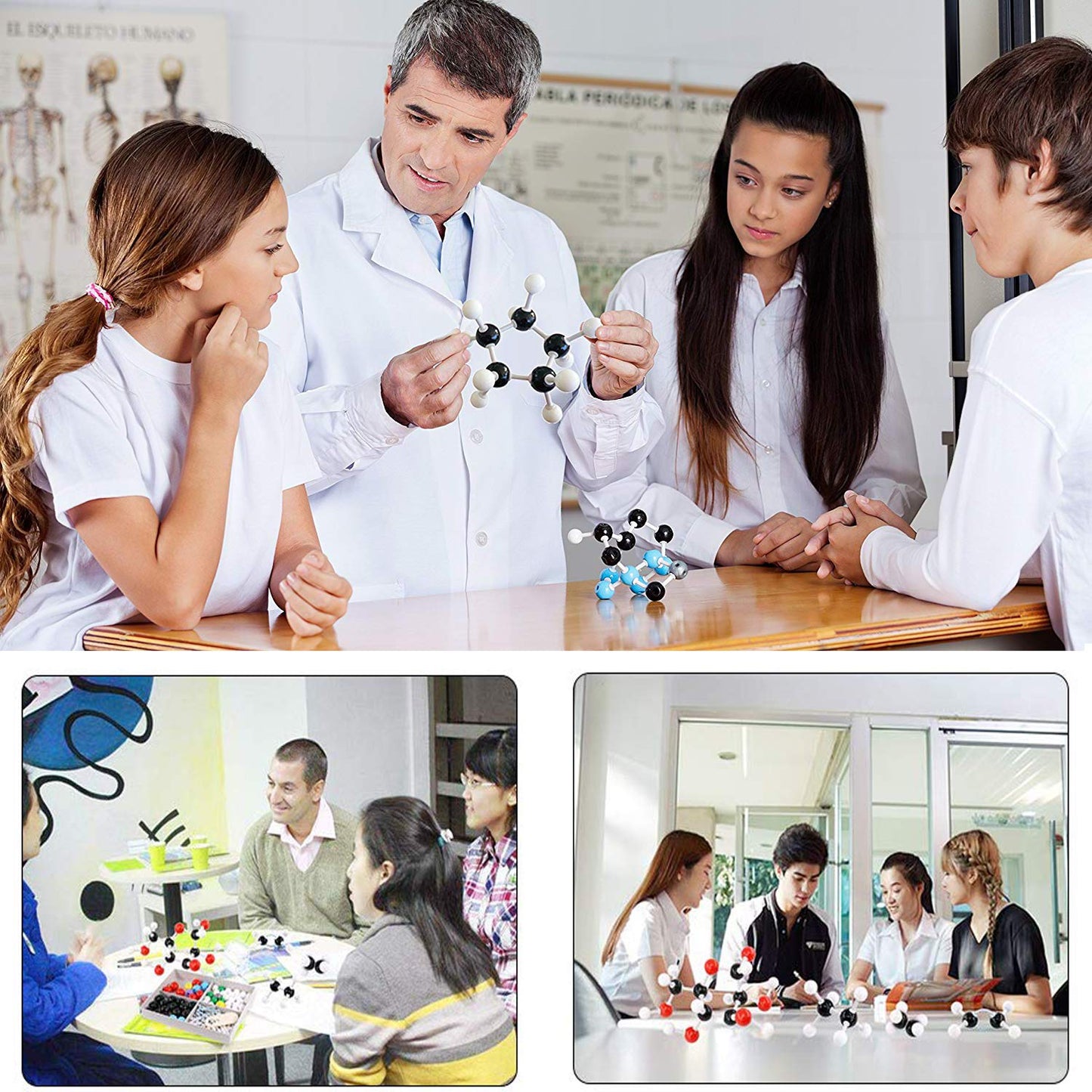 RELIANCER Molecular Model Kit,419PCS Organic Molecular Chemistry Set w/Atoms & Bonds,Molecular Structures Building Kit for Chemistry Learning,STEM Science Kits for Teachers,Students,Young Scientists