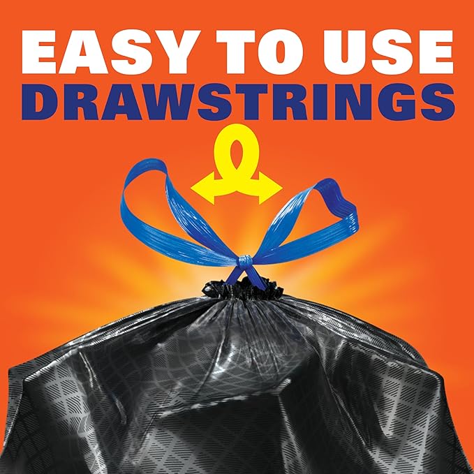 Hefty Ultra Strong 30 Gallon Trash Bags, Large Trash Bags 30 Gallon Size