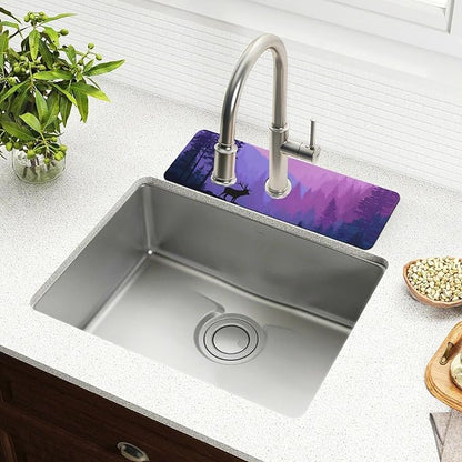 Kitchen Sink Splash Guard 1 PC 30 Inch Sink Faucet Mat Splash Guard