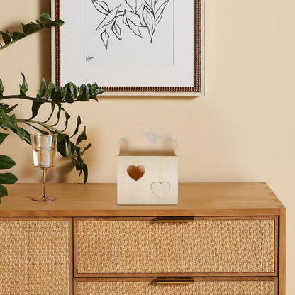 SEWACC Love Envelope Box 2Pcs Unfinished Wood Craft Kit for Kids Diy Painting and Decoration - Beige Photo and Mail Organizer