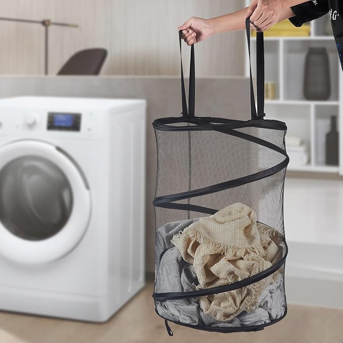 Seiritex 2Pcs Mesh Popup Laundry Hamper 115L Extra Large Collapsible Laundry