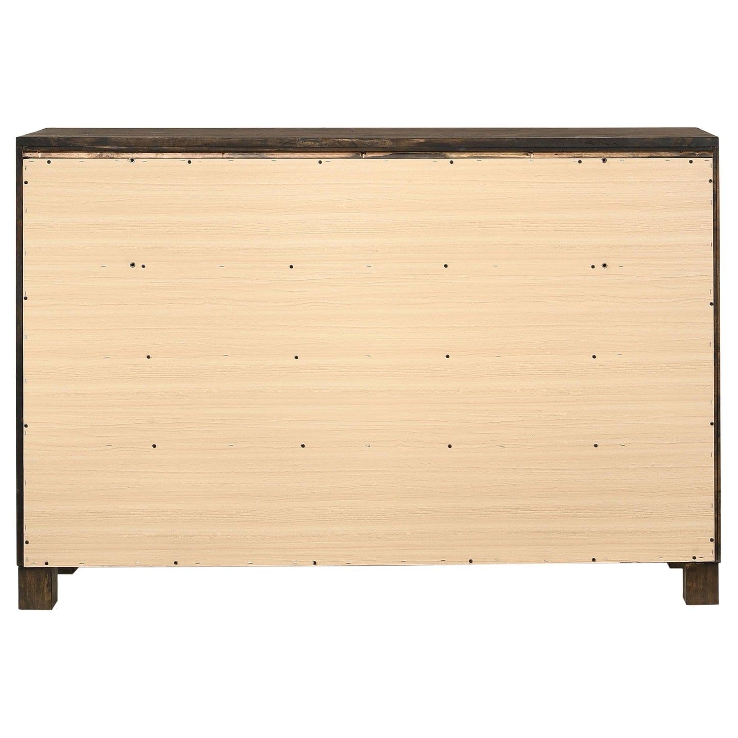 Coaster Home Furnishings Woodmont Farmhouse 58-inch 8-Drawer Bedroom Dresser Clothing Storage Cabinet Wide Chest of Drawers Organizer Unit Rustic Golden Brown 222633