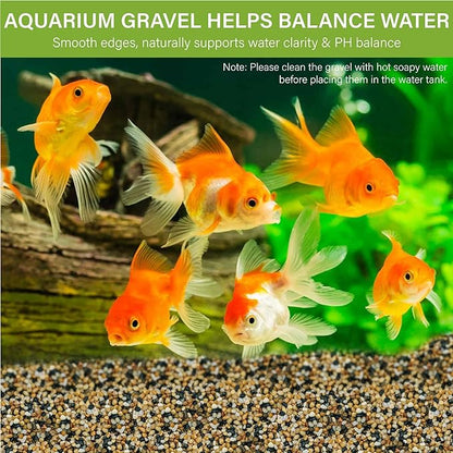 NUPICK 20 lb Aquarium Gravel, 1/4" Ph-Natural Pea Gravel for Fish Tank,Small River Rocks for Plants, Decorative Aquarium Pebbles for Vase Fillers, Landscaping, Succulent, Cactus, Terrarium, Bird Bath