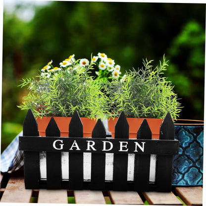 Abaodam Fence Flowerpot Durable Decorative Planting Box for Garden Home Decor Sturdy Easy to Clean Housewarming Finish