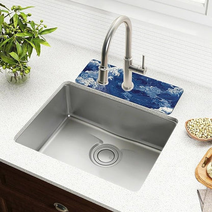 Kitchen Sink Splash Guard 2 PCS 30 Inch Sink Faucet Mat Splash Guard