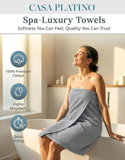 Casa Platino Premium Cotton Bath Towel Set 8 Pcs