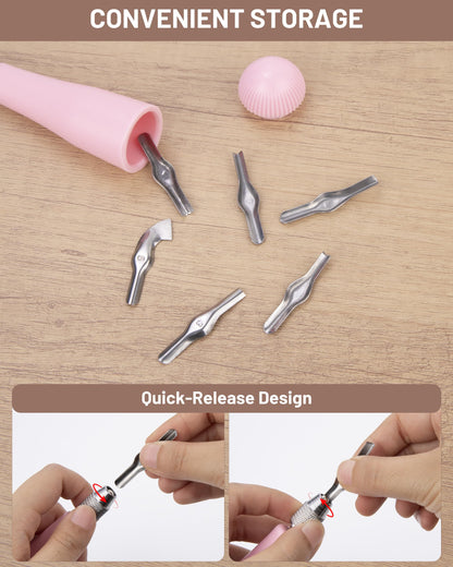 Linocut Tools Kit, Block Printing Kit, Stamp Carving Kit with 5 Soft Rubber Linoleum Blocks 4" x 6", Lino Cutting Tools, Brayer, 20 Transfer Papers, Carving Knife with 6 Blades