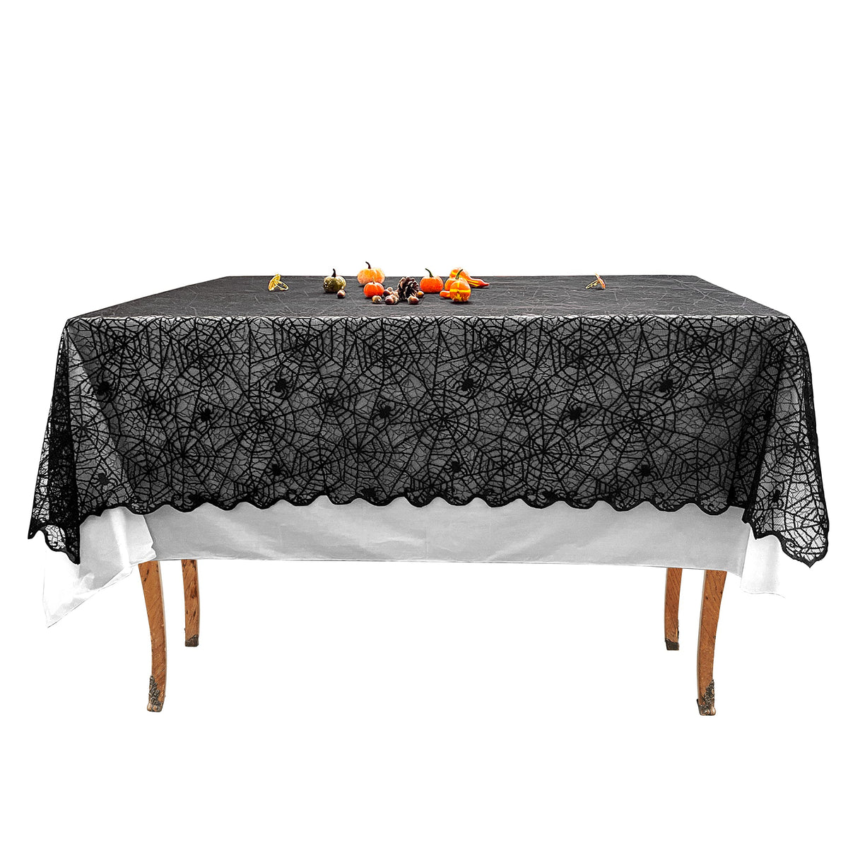 NNTA 2 Pack Halloween Tablecloth Plastic Rectangular Black Spider Web Disposable Table Cover Waterproof Spillproof - Perfect for Halloween Decoration Dinner Party
