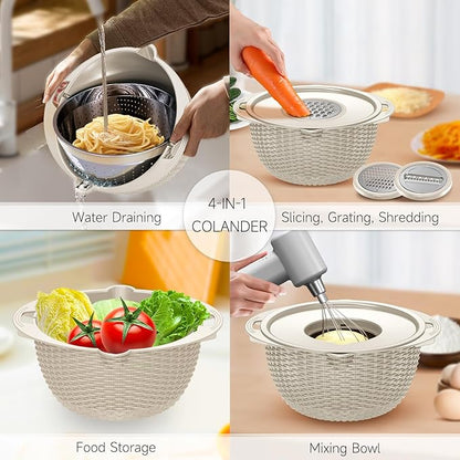 4-1 Colander with Bowl Set