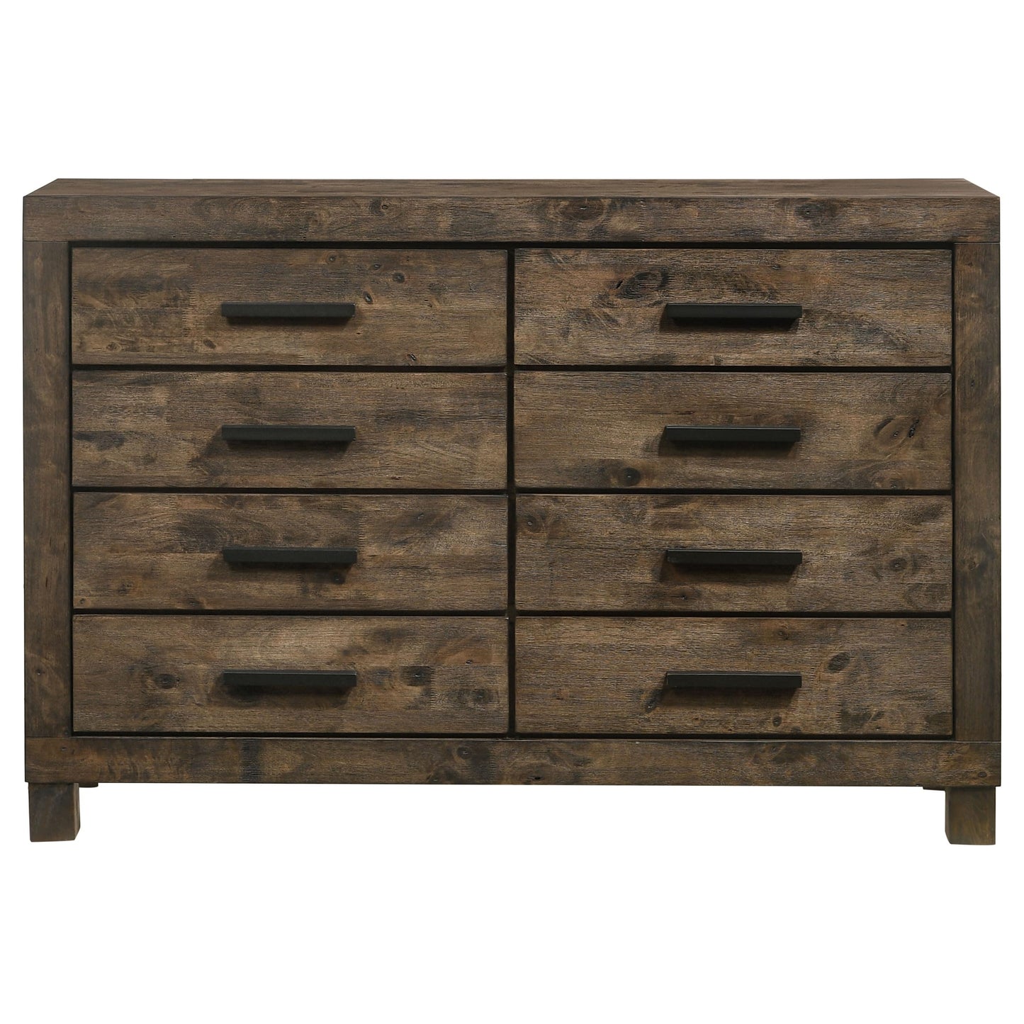 Coaster Home Furnishings Woodmont Farmhouse 58-inch 8-Drawer Bedroom Dresser Clothing Storage Cabinet Wide Chest of Drawers Organizer Unit Rustic Golden Brown 222633