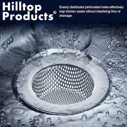 2 Pack - 4.5" Top / 3" Basket - Kitchen Sink Drain Strainer Large Basket Food