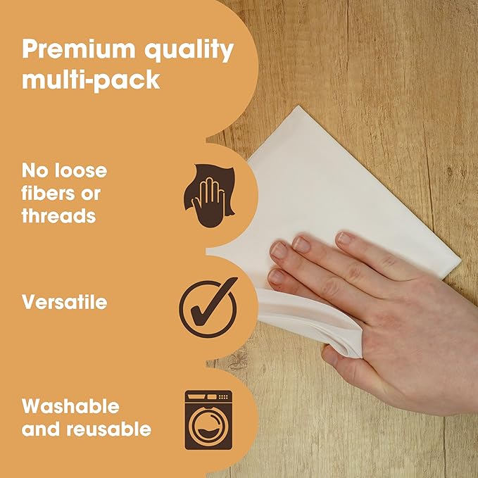 Furniture Clinic Lint Free Cotton Cloths | Eco-Friendly and Reusable