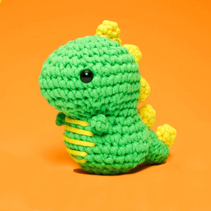 The Woobles Crochet Kit For Beginners - Easy Arts And Crafts Knitting & Crochet Animals Kit As Seen On Shark Tank - Fred The Dinosaur