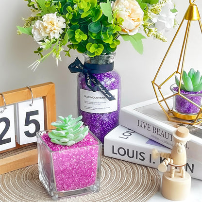 Keedolla Purple Aquarium Glass Pebbles Stones, 3 LB Aquarium Decorative Stones Fish Bowl Rocks Gravel for Betta Fish Tank, Vase Filler, Succulent Plants Decor