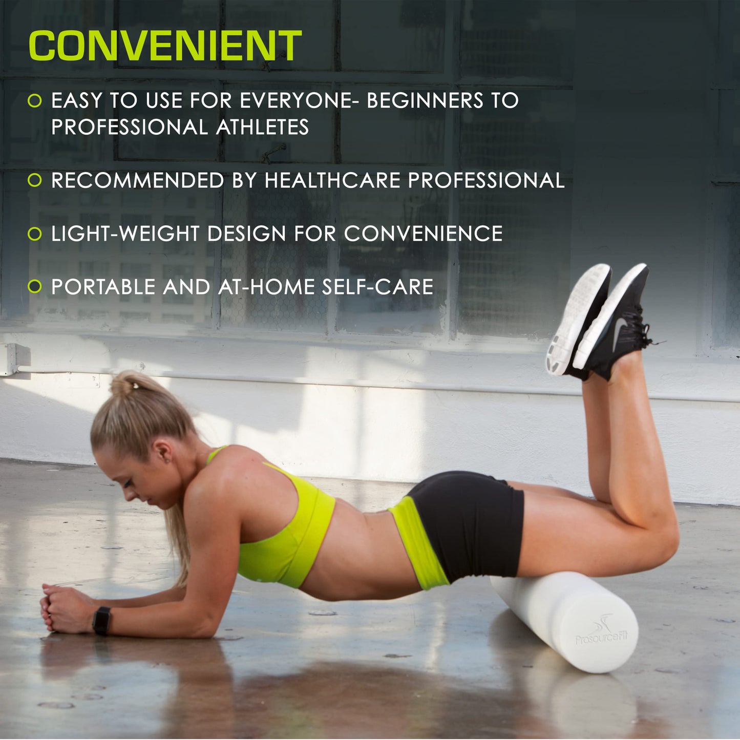 ProsourceFit Flex Foam Rollers for Muscle Massage, Physical Therapy, Core & Balance Exercises Stabilization