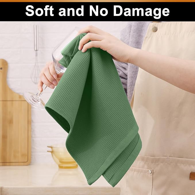 Homaxy 100% Cotton Waffle Weave Kitchen Towels