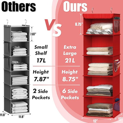 Simple Houseware 5 Shelf Hanging Closet Organizer