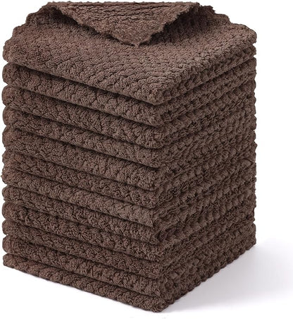 Homaxy 12 Pack Kitchen Dish Cloths, Ultra Soft and Absorbent Dish Towels