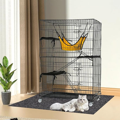 Large Bird Cage Mat, Under Pet Cage Mat, Absorbent/Waterproof Felt Pad for Bird Cages, Reptile Aquariums, Dog Kennels, with Non-Slip Backing for Hard Floors and Surfaces (30 x 36 inch)