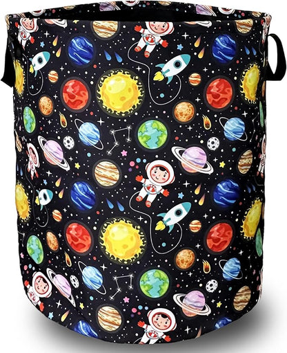 Funny Astronaut Laundry Basket Foldable