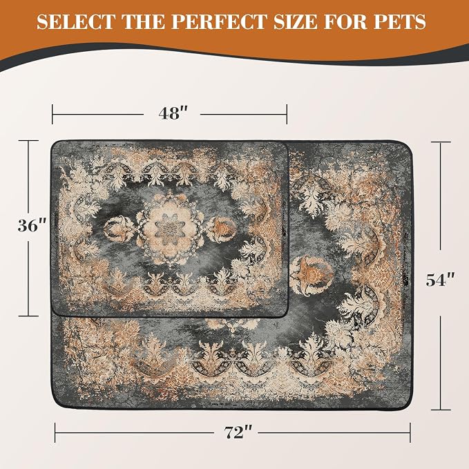 Dogcator Washable Pee Pads for Dogs, Reusable Puppy Training Pads 2 Pack. 36''x48'' Non-Slip and Leakproof Washable Pee Mat, Super Absorbent Dog Rugs, Whelping Pads for Crates and Floors