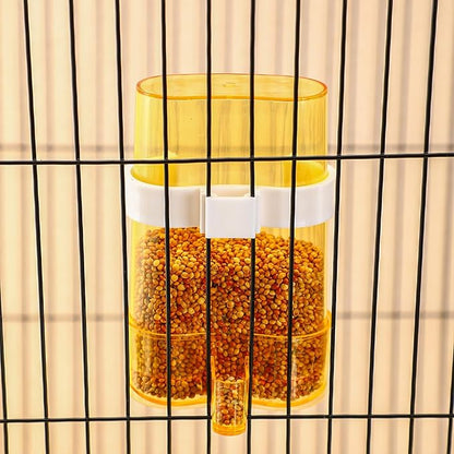 Yaomiao 4 Pcs No Mess Small Bird Feeders Automatic Parakeet Water Dispenser Clear Quail Feeder and Watered Cage Accessories for Small and Medium Parakeet Cockatiel Canary(Water Dispenser,Multicolor)