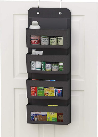 Simple Houseware 4 Clear Window Pocket Over Closet Door Storage Hanging